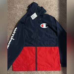 Boy’s Champion Navy and Red Hooded Jacket